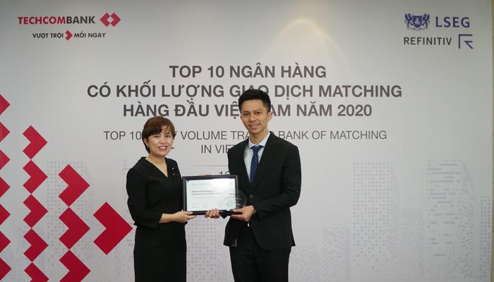 Techcombank là ngân hàng có khối lượng giao dịch Matching hàng đầu Việt Nam