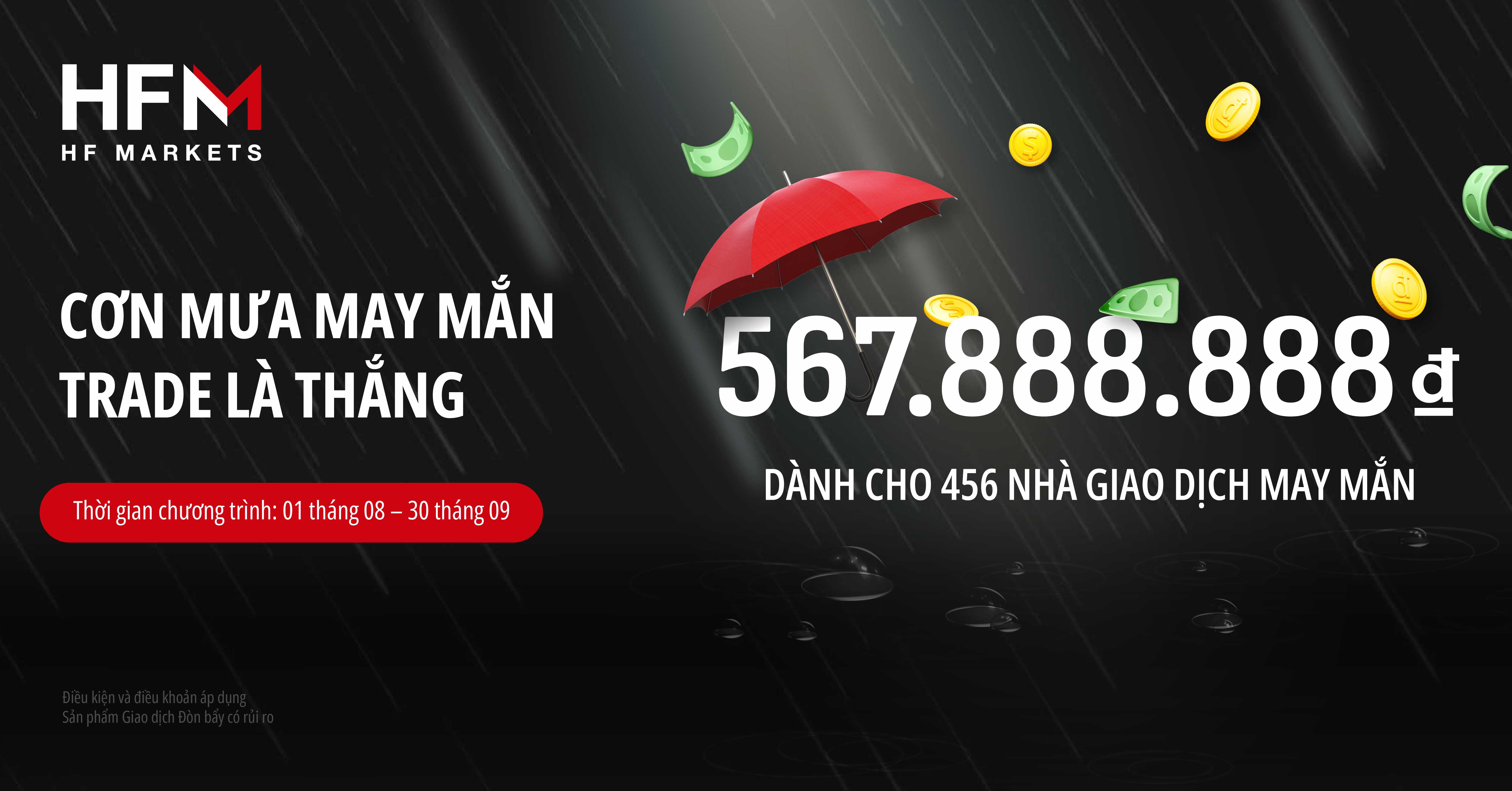 Cơn mưa may mắn, trade là thắng với tổng giải thưởng 567,888,888 VNĐ