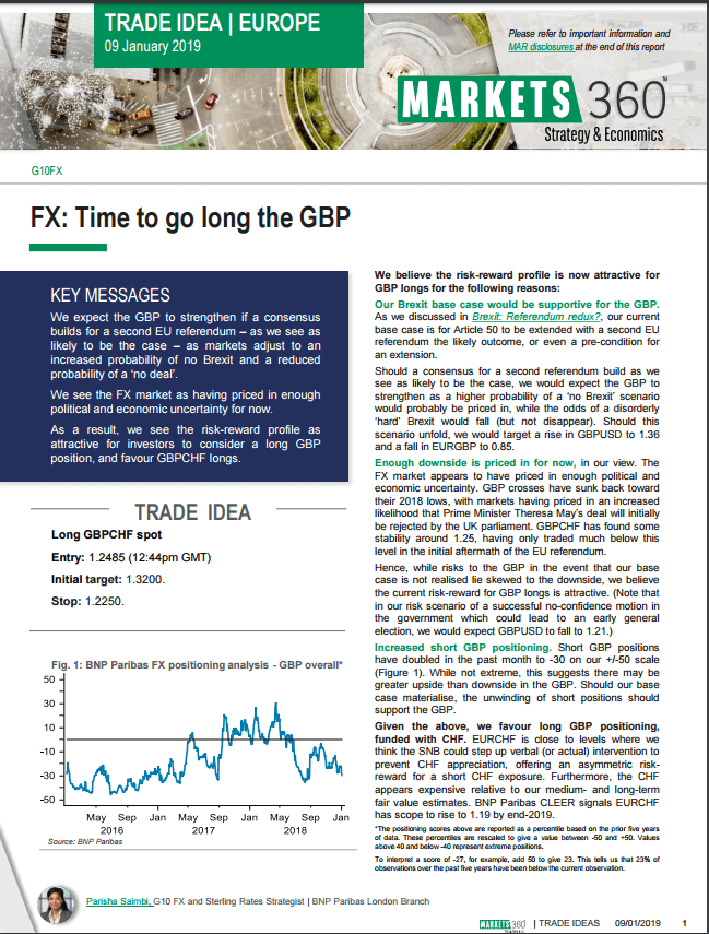 BNP: Time to go long the GBP.