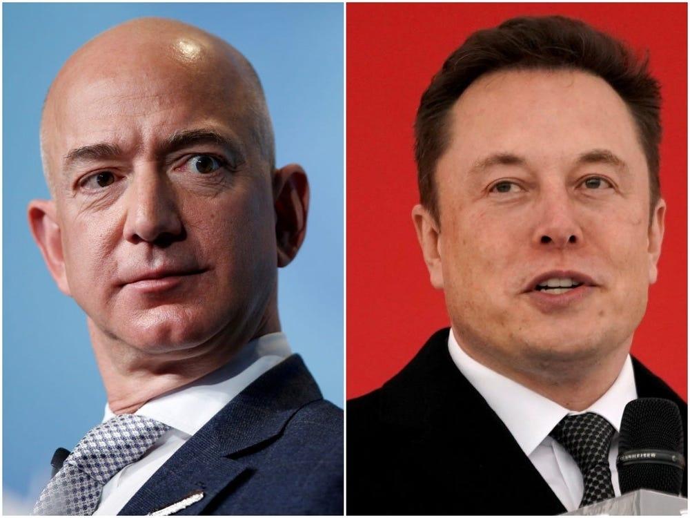 Elon Musk lại gây hấn với Jeff Bezos