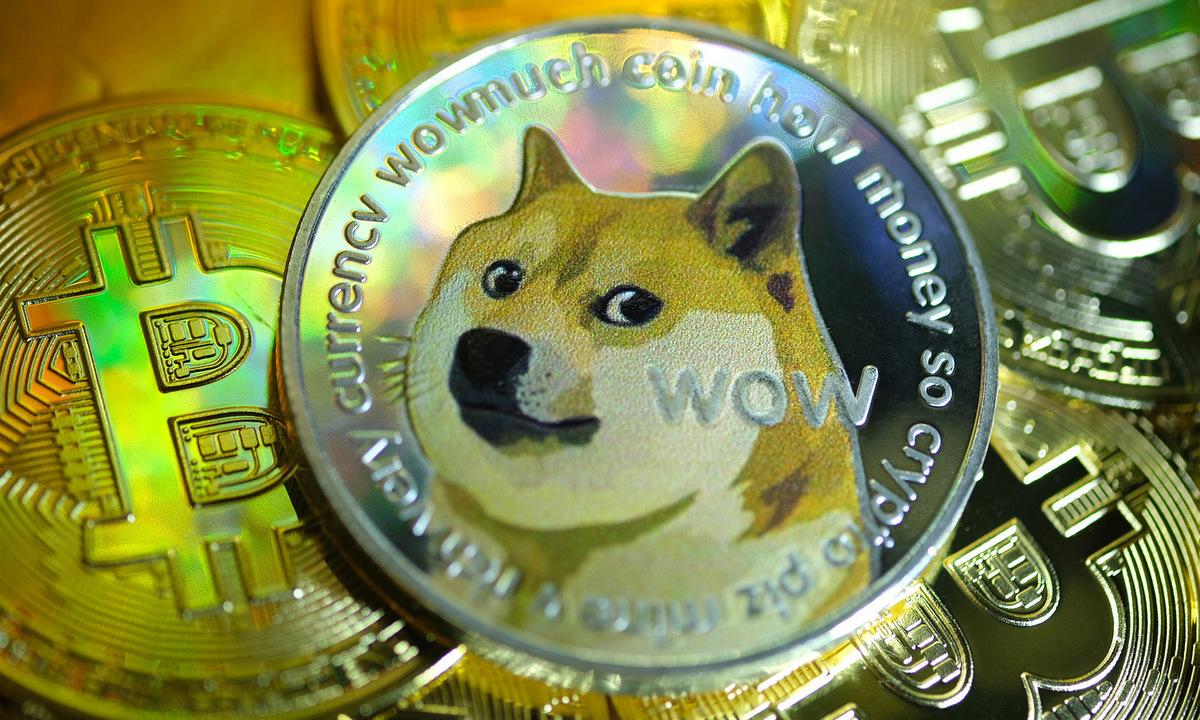 Đồng tiền mô phỏng Dogecoin.