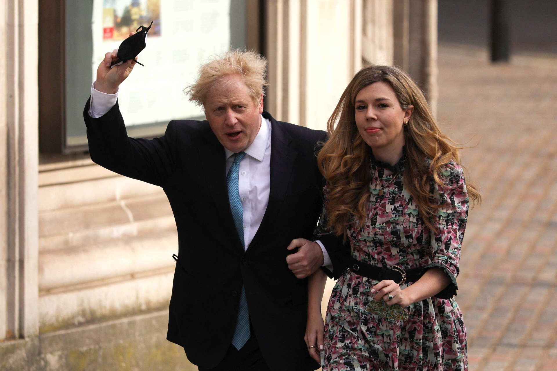 Thủ tướng Boris Johnson và vị hôn thê Carrie Symonds đã bí mật tổ chức đám cưới vào ngày 29/5 tại London. Ảnh: AFP.