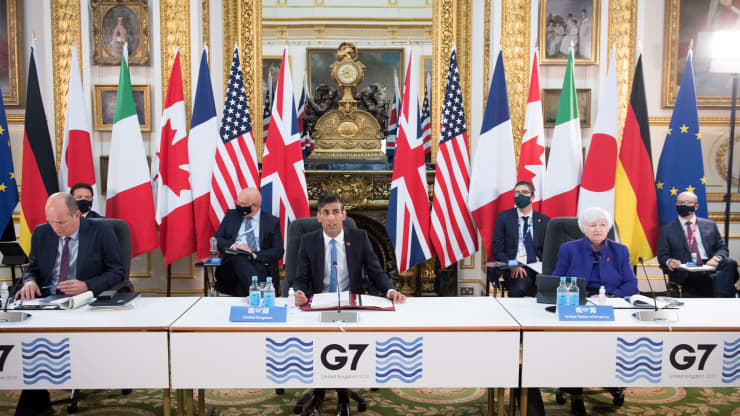 Các bộ trưởng tài chính trong nhóm G7 đã đồng ý một mức thuế doanh nghiệp tối thiểu toàn cầu