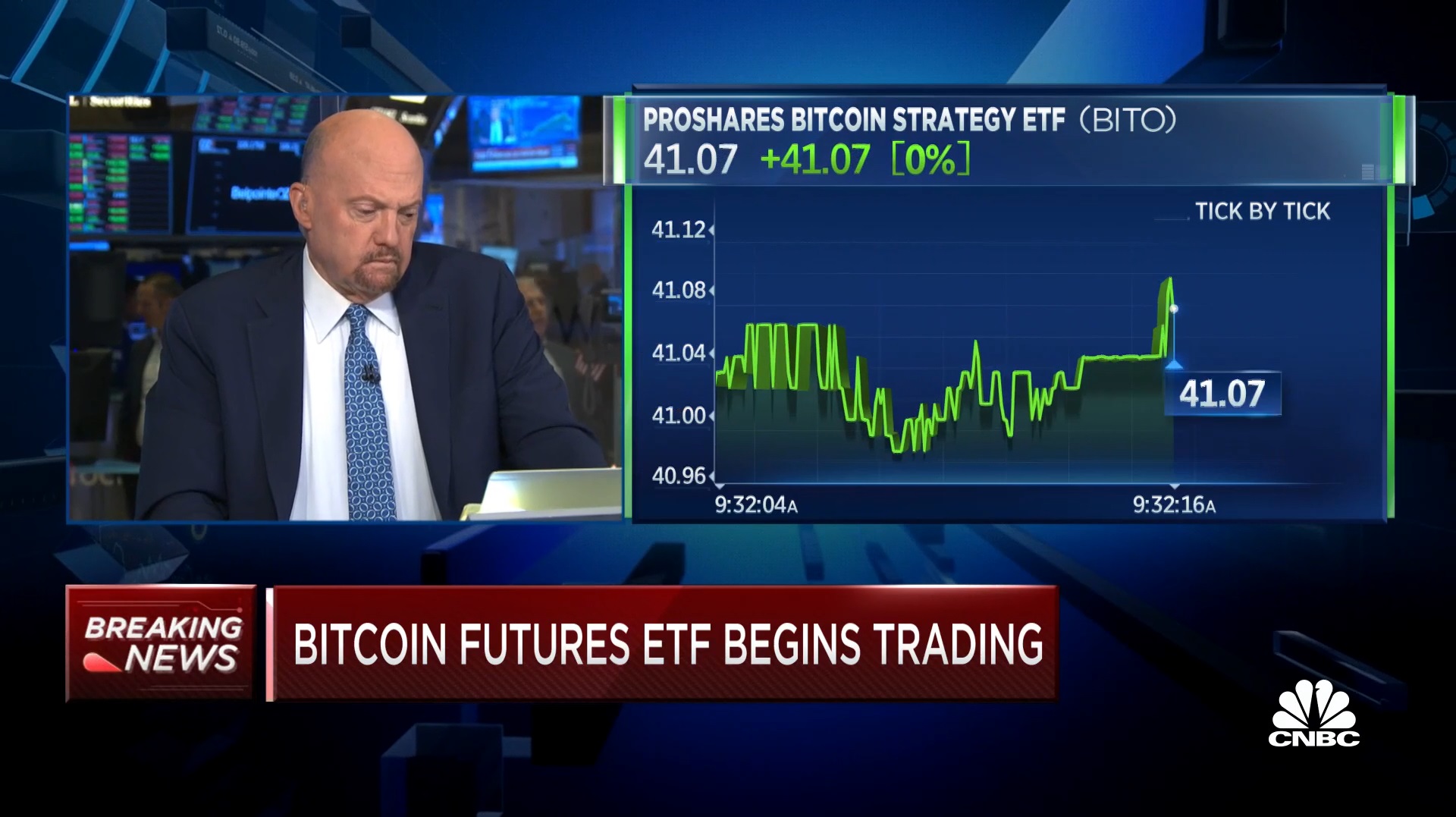 ETF hợp đồng tương lai bitcoin đầu tiên tăng hơn 4% trong ngày ra mắt sàn NYSE