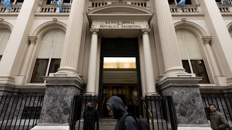 Ngân hàng trung ương Argentina vào ngày 4 tháng 7 năm 2022 tại Buenos Aires