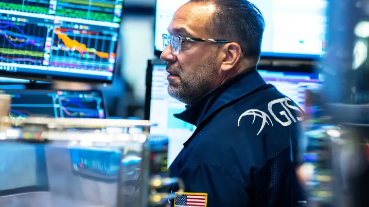 Trader on the floor of the NYSE Aug. 30, 2022.