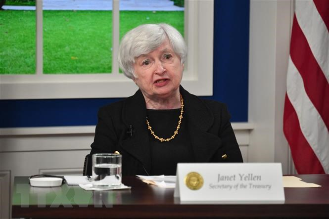 Bộ trưởng Tài chính Mỹ Janet Yellen trấn an người tiêu dùng | Kinh tế |  Vietnam+ (VietnamPlus)