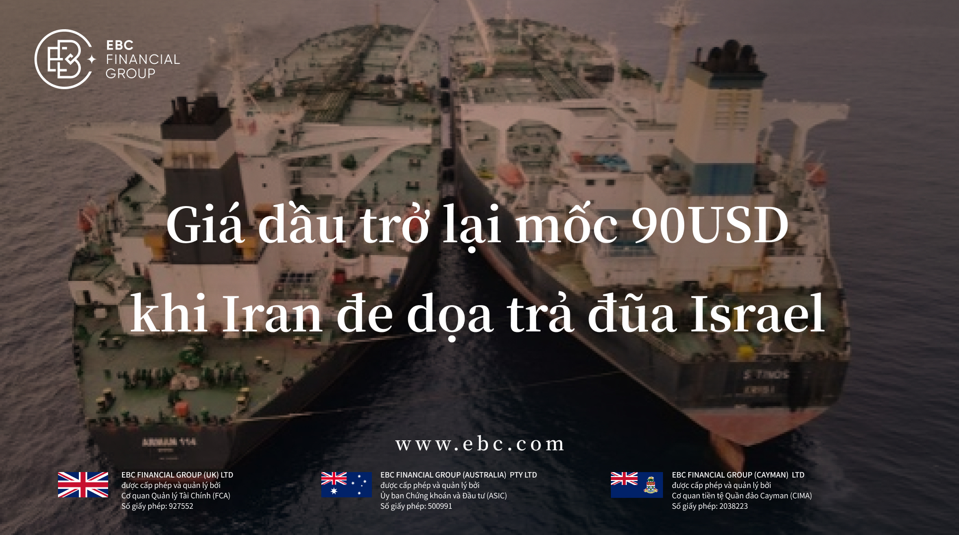 Trọng tâm toàn cầu EBC 12/04: Giá dầu trở lại mốc 90USD khi Iran đe dọa trả đũa Israel