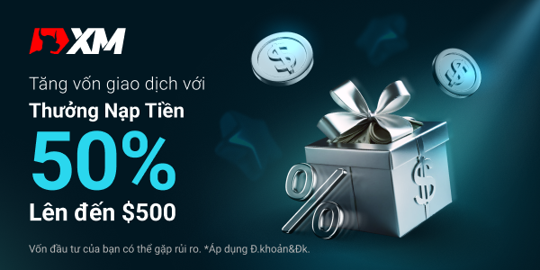 Khám phá cơ hội tăng vốn với khuyến mãi 50% lên đến $500 từ XM Khám phá cơ hội tăng vốn với khuyến mãi 50% lên đến $500 từ XM