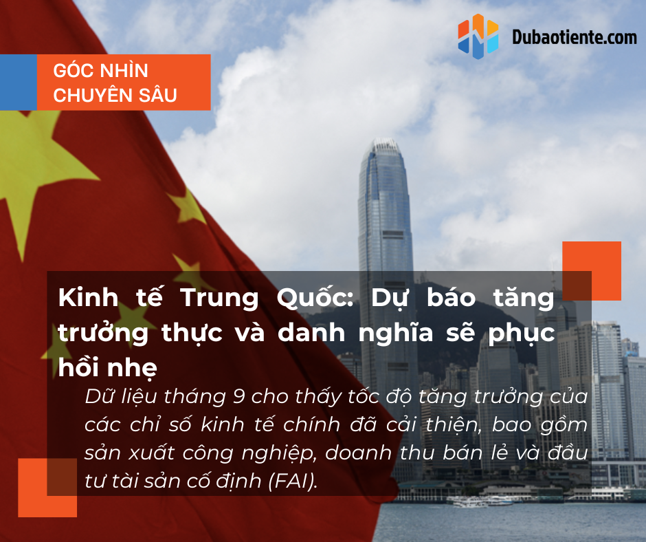 Kinh tế Trung Quốc: Dự báo tăng trưởng thực và danh nghĩa sẽ phục hồi nhẹ
